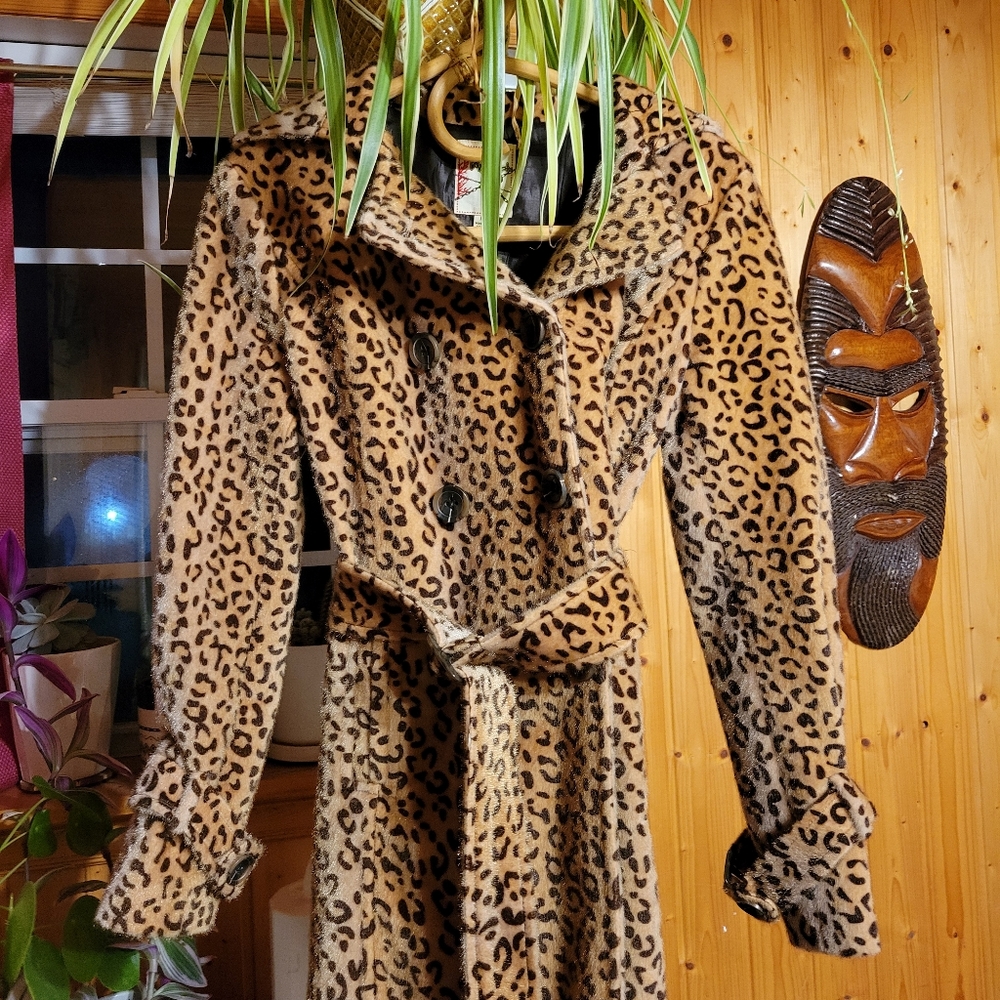 Funky leopard print coat